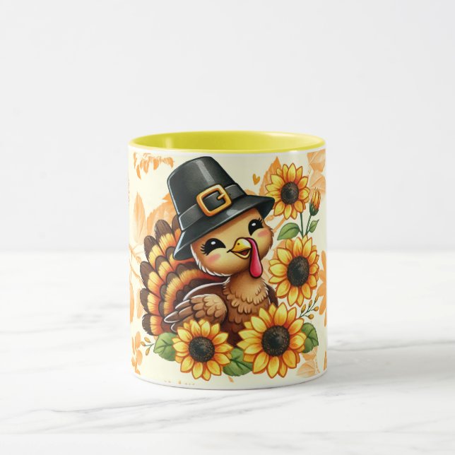 sunflower turkey Mug  (Center)