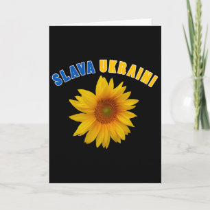 Sunflower Ukraine A Slava Ukraini  Card