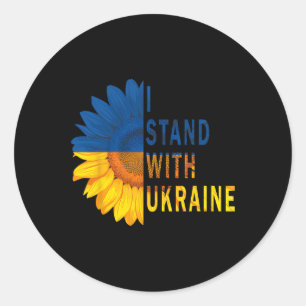 Sunflower Ukraine Flag Shirts I Stand With Ukraine Classic Round Sticker