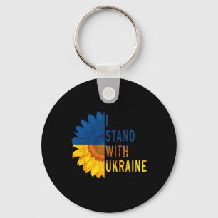 Sunflower Ukraine Flag Shirts I Stand With Ukraine Key Ring