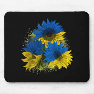 Sunflower Ukraine I Stand With Ukraine Peace Flag Mouse Pad