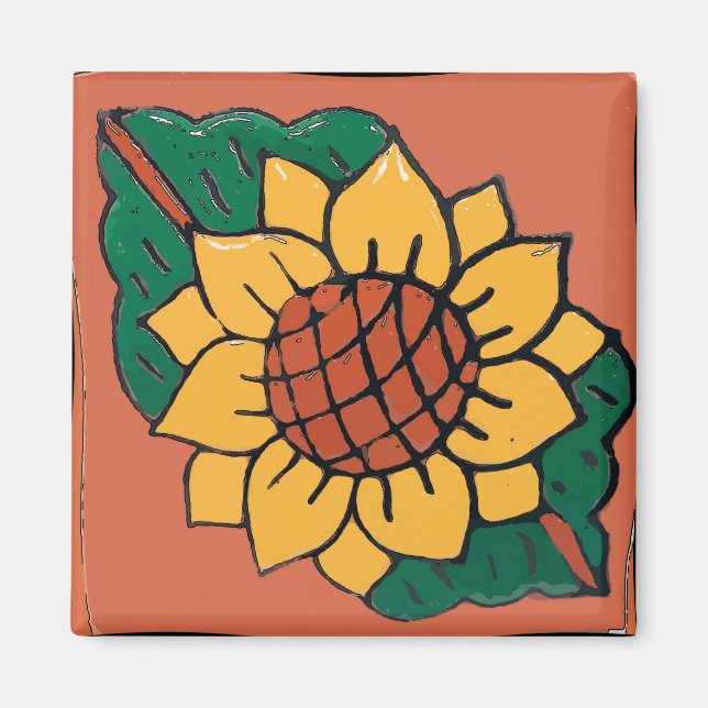 Sunflower, Ukraine,   Tile Magnet (Front)