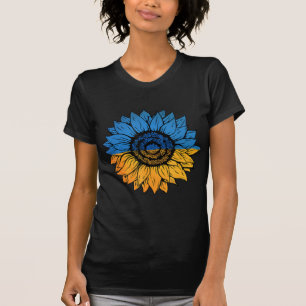 Sunflower Ukraine Ukrainian Flag Stand With Ukrain T-Shirt