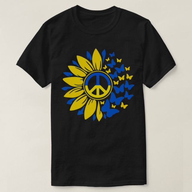 Sunflower Ukraine Ukrainian Flag Ukraine Flag Prid T-Shirt (Design Front)