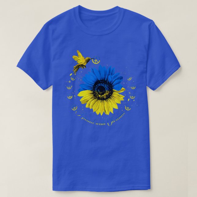 Sunflower Ukrainian Bird Ukraine I Stand With Ukra T-Shirt (Design Front)
