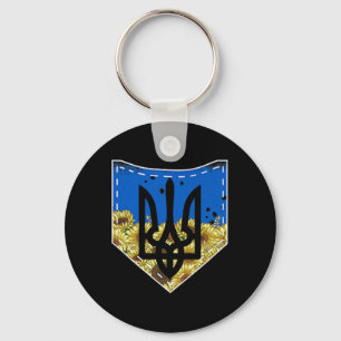 Sunflower Ukrainian Flag And Trysub Pocket Tee Flo Key Ring