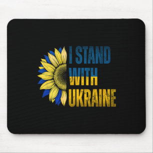 Sunflower Ukrainian Flag I Stand With Ukraine Ukra Mouse Pad