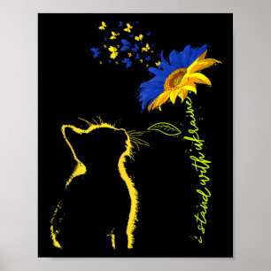 Sunflower Ukrainian Flag I Stand With Ukraine Ukra Poster