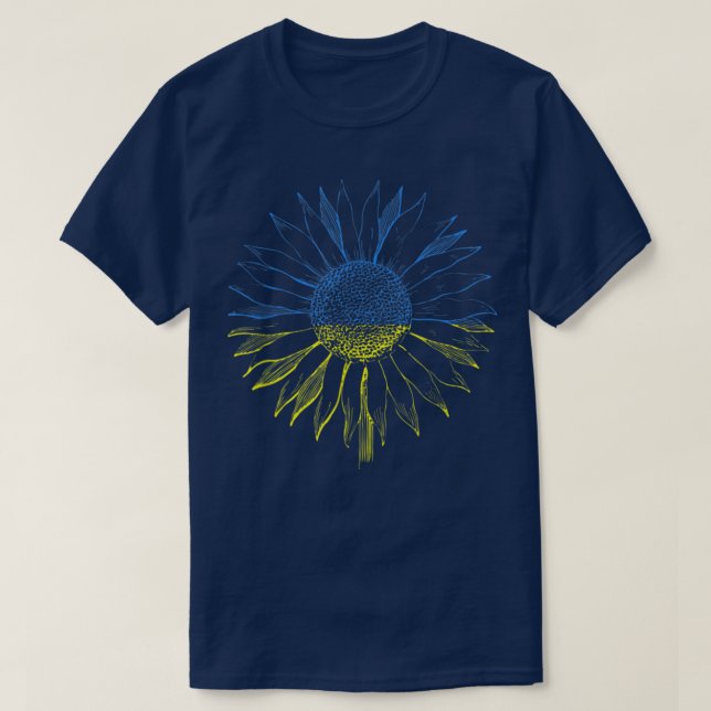 Sunflower Ukrainian Flag Sunflowers  T-Shirt (Design Front)