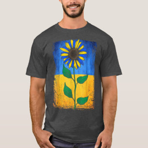 Sunflower Ukrainian Flag Vintage Stand With Ukrai T-Shirt