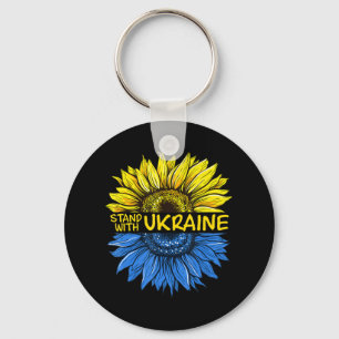 Sunflower Ukrainian I Stand With Ukraine Love Ukra Key Ring