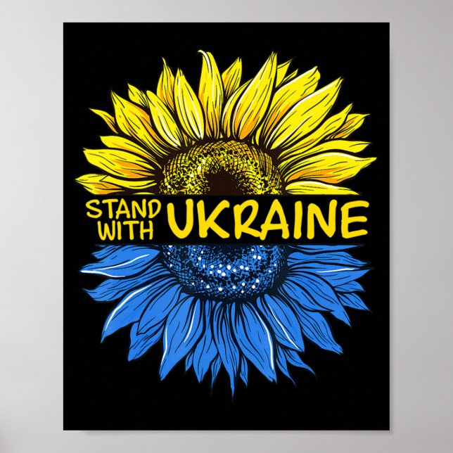 Sunflower Ukrainian I Stand With Ukraine Love Ukra Poster (Front)