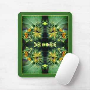 Sunflower Unfolding Abstract Personalised Mouse Pad