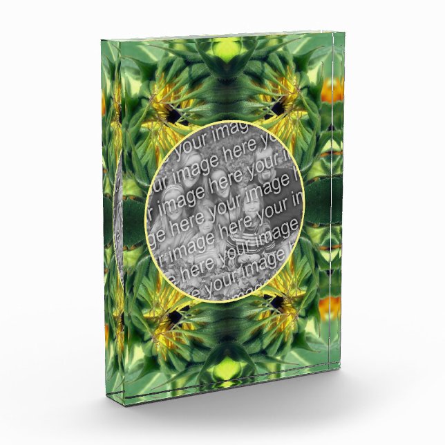 Sunflower Unfolding Create Your Own  Photo Block (Left)