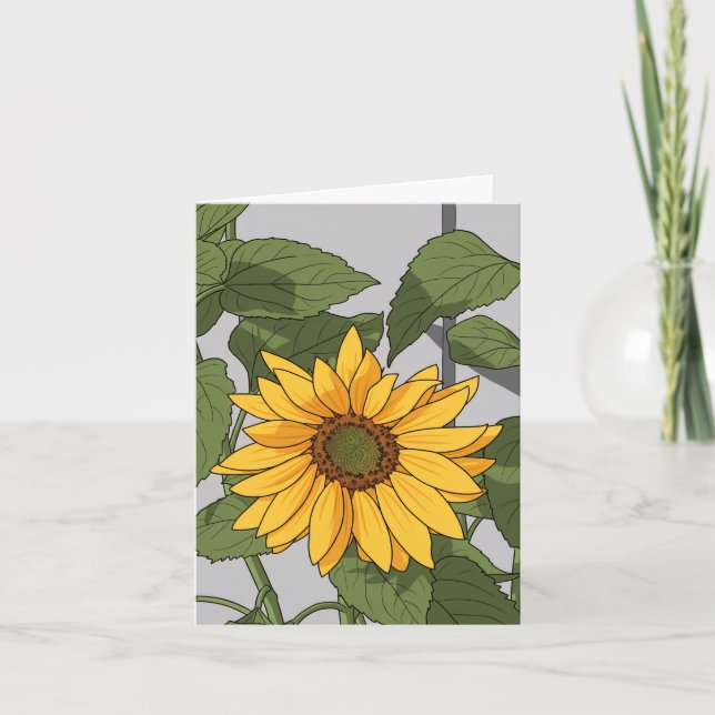 Sunflower up close greeting card (Front)