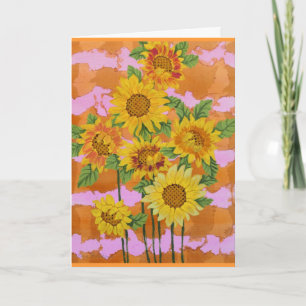 Sunflower Valentine Card