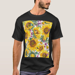 Sunflower Vintage: Summer Yellow Bloom. T-Shirt