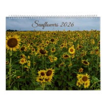 Sunflower Wall Calendar 2026