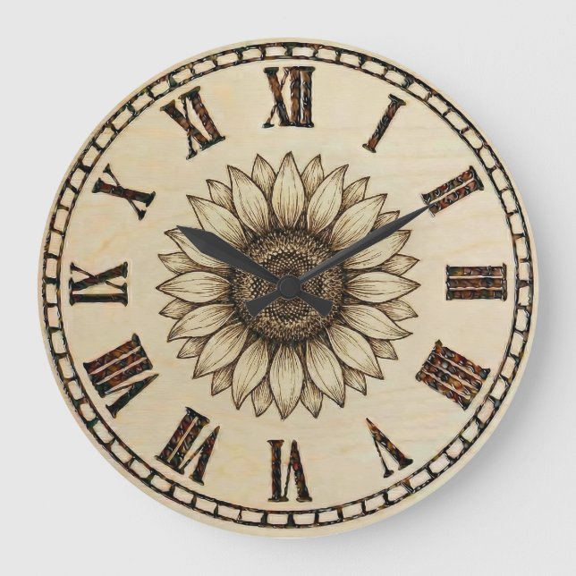 Sunflower Wall Clock  (Front)