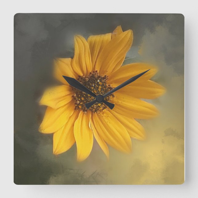 Sunflower wall clock (Front)