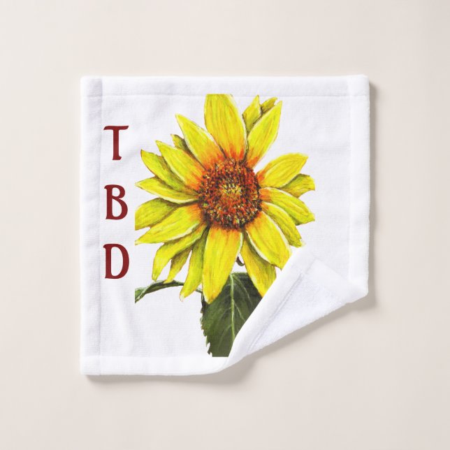 Sunflower Wash Cloth Towel (Wash Cloth)