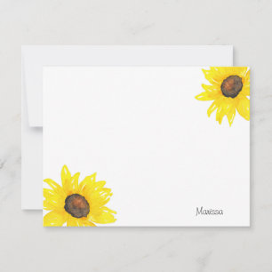Sunflower Watercolor Card