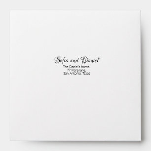 Sunflower watercolor daisy wildflower wedding envelope