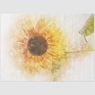 Sunflower Watercolor Decoupage Tissue Paper