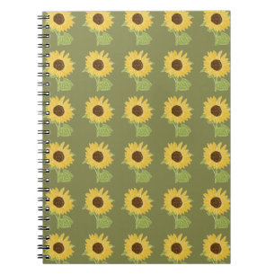 Sunflower watercolor notebook