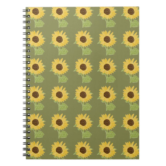 Sunflower watercolor notebook (Front)