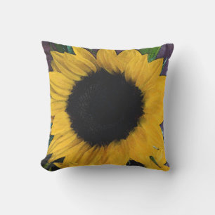 Sunflower Watercolor Outdoor Cushion