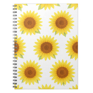 Sunflower Watercolor Pattern Notebook