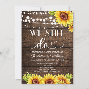 Sunflower We Still Do Vow Renewal Invitation