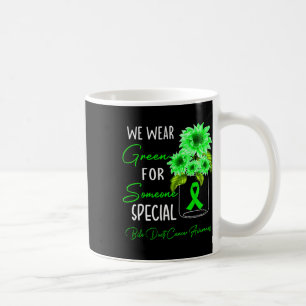 Sunflower We Wear Green Bile Duct Cancer Awareness Coffee Mug