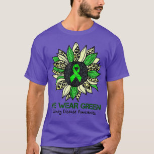 Sunflower We Wear Green Kidney Disease Awareness W T-Shirt