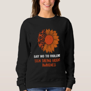 sunflower We Wear orange teen dating violence Awar Sweatshirt