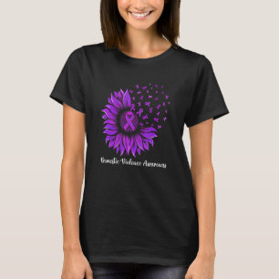 Sunflower Wear Domestic Violence Awareness Women W T-Shirt