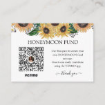 Sunflower Wedding Colours Honeymoon Fund Enclosure Card<br><div class="desc">A polite and fun way of asking for money for your honeymoon fund. What is an enclosure card? It is an added message to your wedding invitation. Sometimes added by others as a surprise request, like this that secretly asks for money gifts for the bride and grooms honeymoon. Customise the...</div>