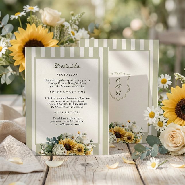 Sunflower Wedding Details Enclosure Card (Creator Uploaded)