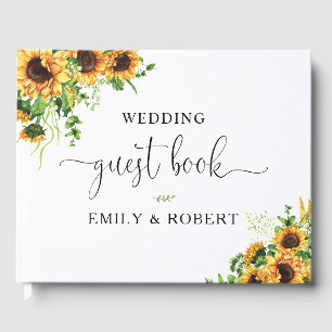 Sunflower Wedding Guest Book