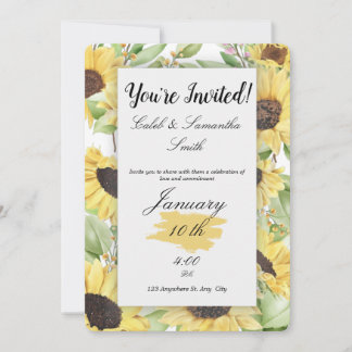 Sunflower Wedding Invitation