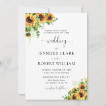 Sunflower Wedding Invitation