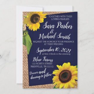 Sunflower Wedding Invitation