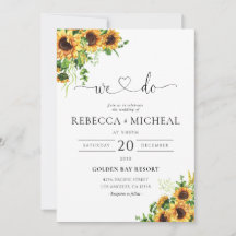 Sunflower Wedding Invitation