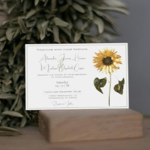 Sunflower Wedding  Invitation