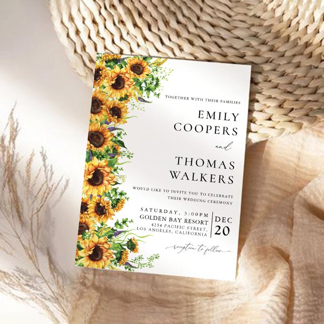 Sunflower Wedding Invitation (Creator Uploaded)