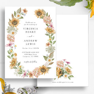 Sunflower Wedding Invitation