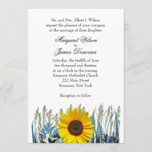 Sunflower Wedding Invitation