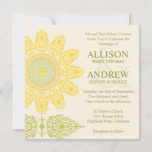 Sunflower Wedding Invitation