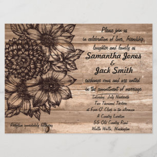 Sunflower Wedding Invitation
